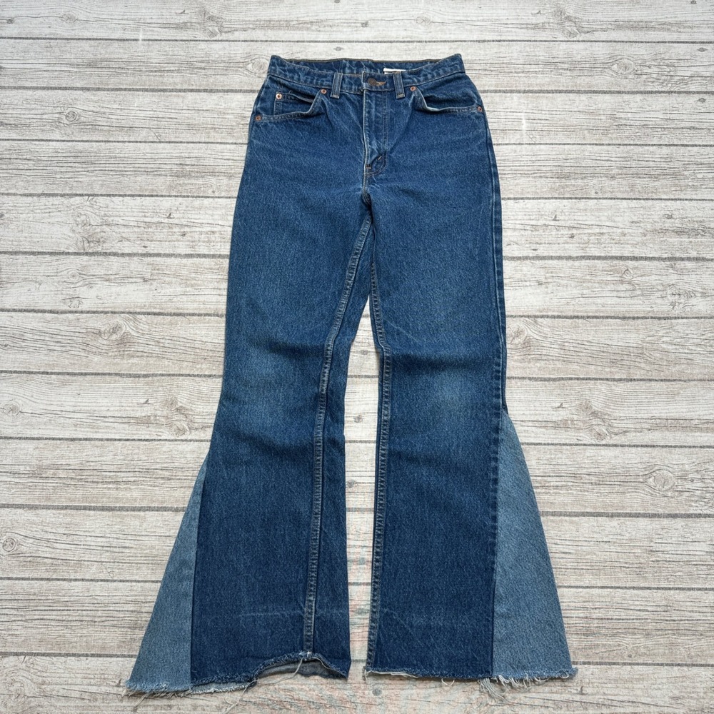Y2K Levi's 619 Jeans Women's 28x32 Blue Denim Flare Bell Bottom Alteration